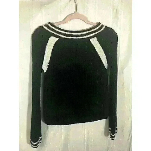 525 America Black Women’s Size S Long Sleeve Cotton Sweater - Picture 2 of 5